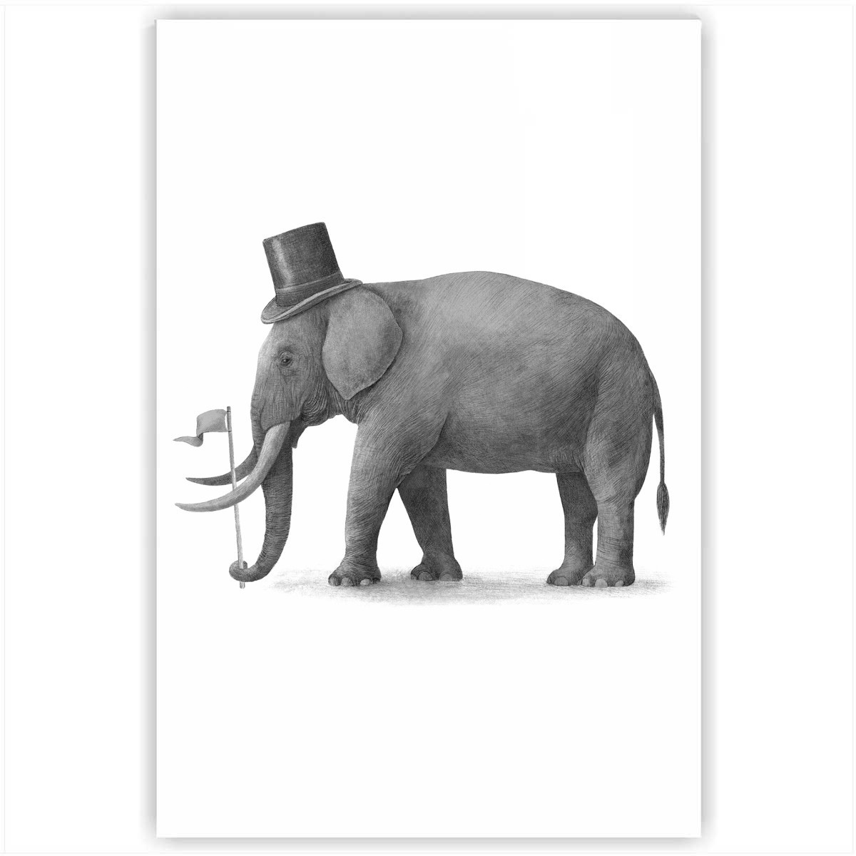 Холст с принтом "Слон" (20x30cм)