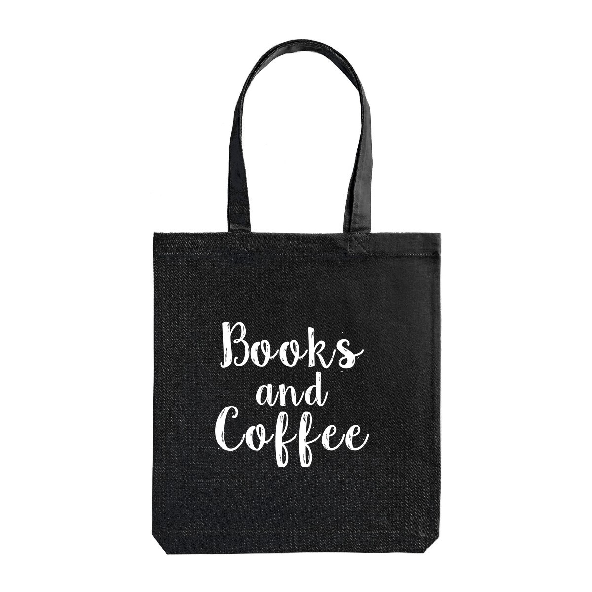 Сумка холщовая с принтом - Books and Coffee