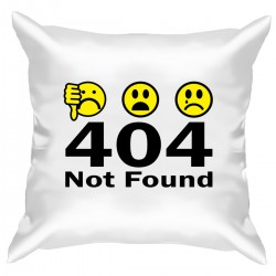 Подушка с принтом - 404 - черный