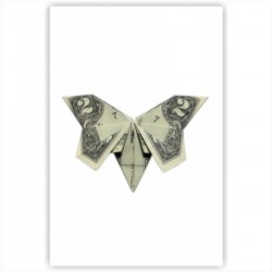 Холст с принтом - Денежная бабочка