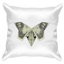 Подушка с принтом - Денежная бабочка
