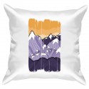 Подушка с принтом - Фиолетовые горы