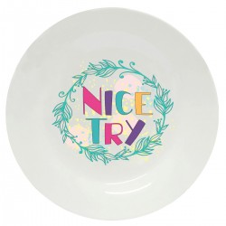 Тарелка с принтом - Nice try