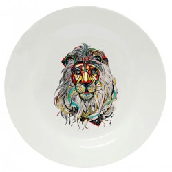 Тарелка с принтом - Абстрактный лев