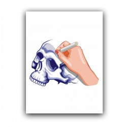 Холст с принтом - Рисунок черепа (30x40 cм)