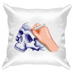Подушка с принтом - Рисунок черепа