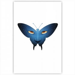 Холст с принтом - Бабочка с глазами (20x30cм)