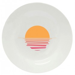 Тарелка с принтом - Закат на море