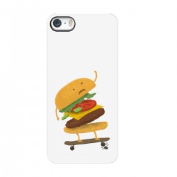 Чехол для Apple iPhone с принтом - Бургер на скейте