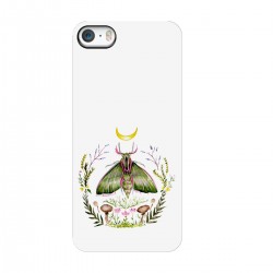 Чехол для Apple iPhone с принтом - Бабочка и растения