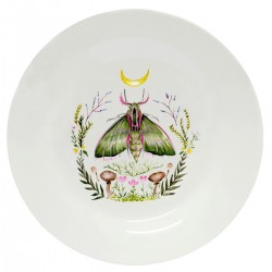 Тарелка с принтом - Бабочка и растения