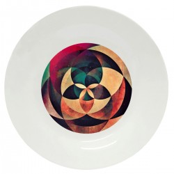 Тарелка с принтом - Сакральная геометрия в круге