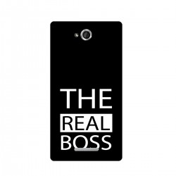 Чехол для Sony с принтом - The real boss - white