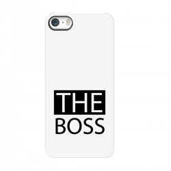 Чехол для Apple iPhone с принтом - The boss - black