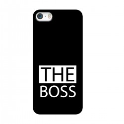 Чехол для Apple iPhone с принтом - The boss - white