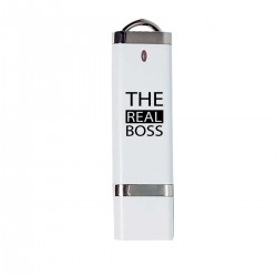 USB-накопитель с принтом - The real boss - black