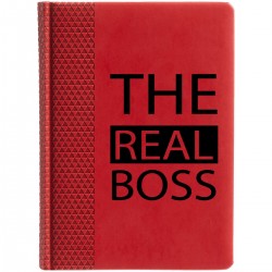 Ежедневник с принтом - The real boss - black