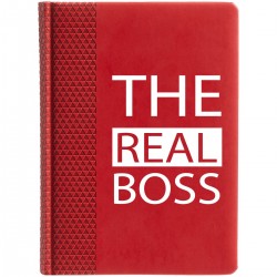 Ежедневник с принтом - The real boss - white
