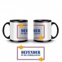 Кружка хамелеон с принтом "Defender day"