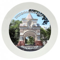 Тарелка с принтом - Владивосток 3