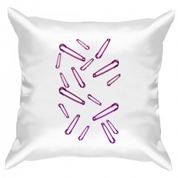Подушка с принтом - Булавки фиолетовые