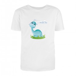Футболка с принтом - Динозаврик голубой