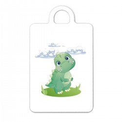 Брелок с принтом - Динозаврик зеленый 1