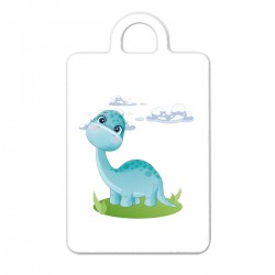 Брелок с принтом - Динозаврик голубой