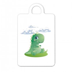 Брелок с принтом - Динозаврик зеленый 2