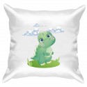 Подушка с принтом - Динозаврик зеленый 1