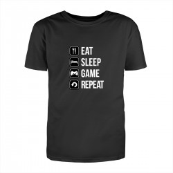 Футболка с принтом "Eat-sleep-game-repeat"