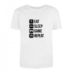 Футболка с принтом "Eat, sleep, game, repeat"