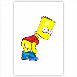Холст с принтом - Барт Симпсон - цветной (20x30cм)
