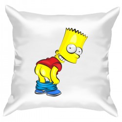 Подушка с принтом - Барт Симпсон - цветной
