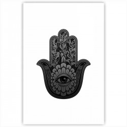 Холст с принтом - Рука Фатимы - темно-серая (20x30cм)