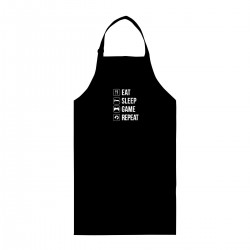 Фартук с принтом "Eat-sleep-game-repeat"