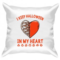 Подушка с принтом "Сердце Хэллоуина"