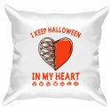 Подушка с принтом "Сердце Хэллоуина"