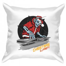 Подушка с принтом - DJ-скелет