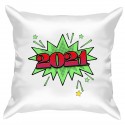 Подушка с принтом - Салют, 2021!