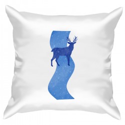 Подушка с принтом "Синяя река"