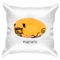 Подушка с принтом "Pugtato"