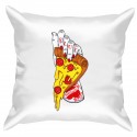 Подушка с принтом "Неприличная пицца"