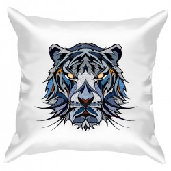 Подушка с принтом - Креативный синий тигр