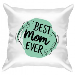 Подушка с принтом - Best mom ever - green
