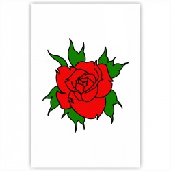 Холст с принтом - Bright and Bold Rose (20x30cм)