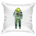 Подушка с принтом "Космонавт-смайлик"