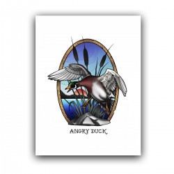 Холст с принтом - Angry Duck tattoo workshop (30x40 cм)