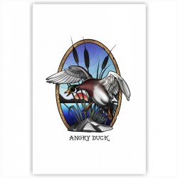 Холст с принтом - Angry Duck tattoo workshop (20x30cм)