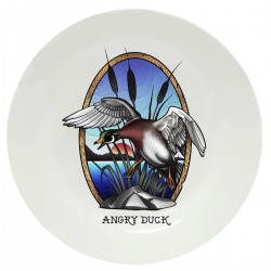 Тарелка с принтом - Angry Duck tattoo workshop